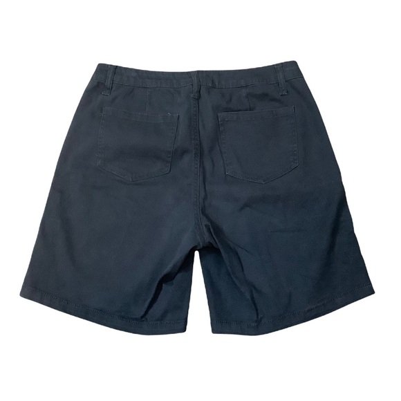 Jones New York 8 M Medium Chino Khakis Shorts Bermuda Navy Rolled Stretch NWOT - Picture 4 of 8